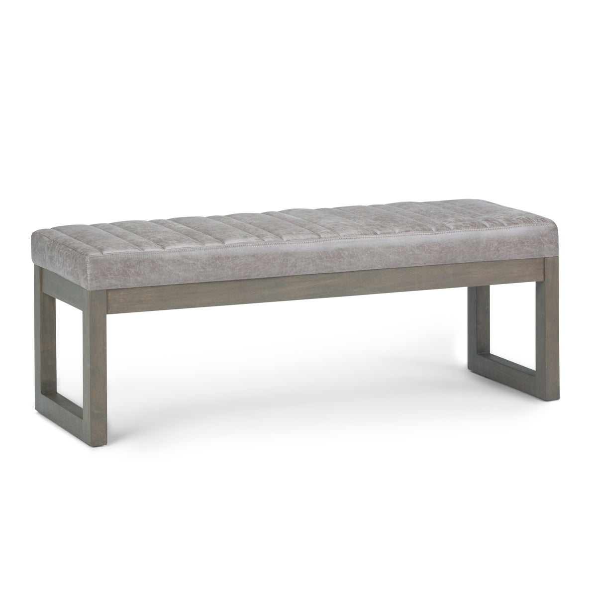 Casey - Ottoman Bench - Distressed Grey Taupe
