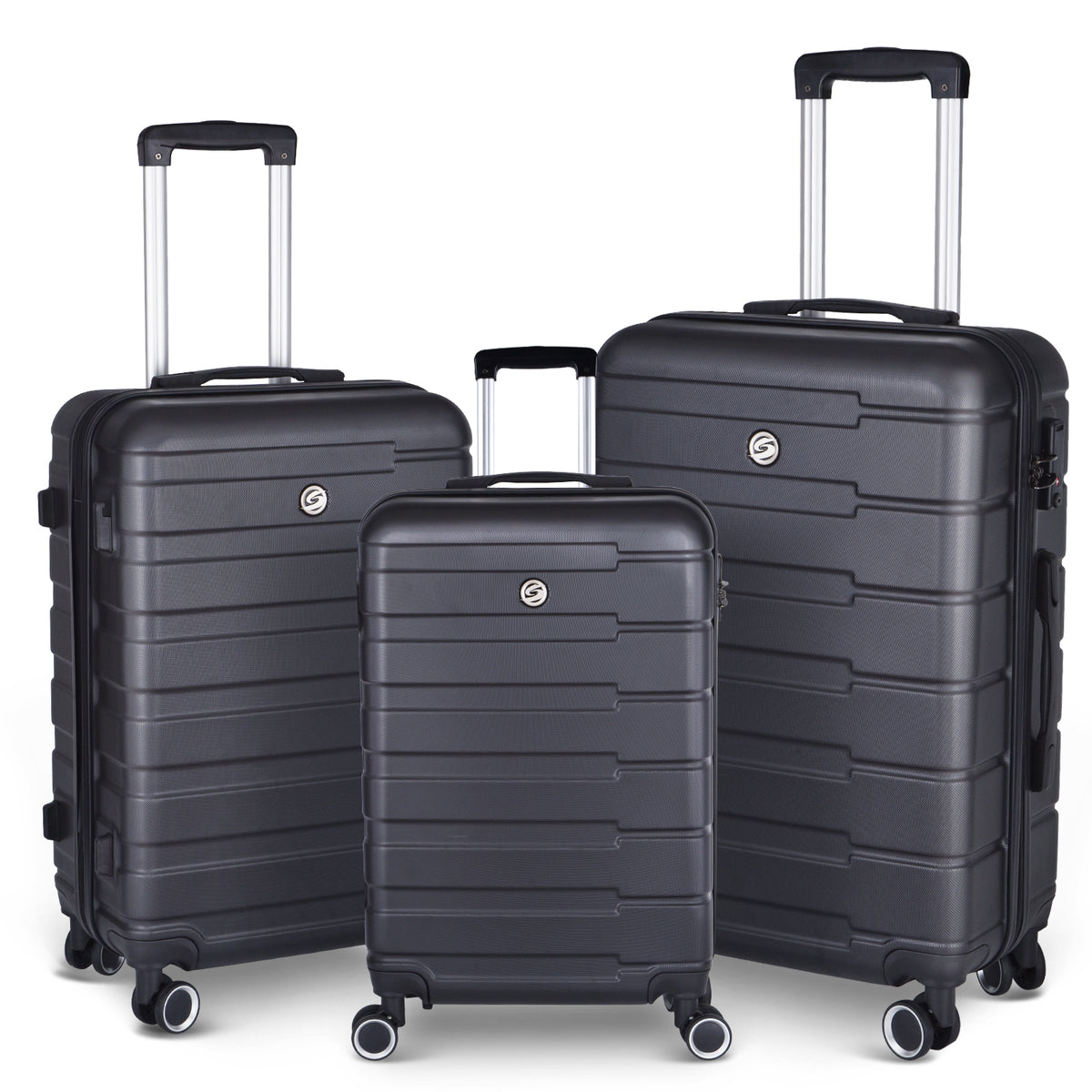 Luggage Suitcase 3 Piece Sets Hardside Carry-on luggage with Spinner Wheels 20'/24'/28'