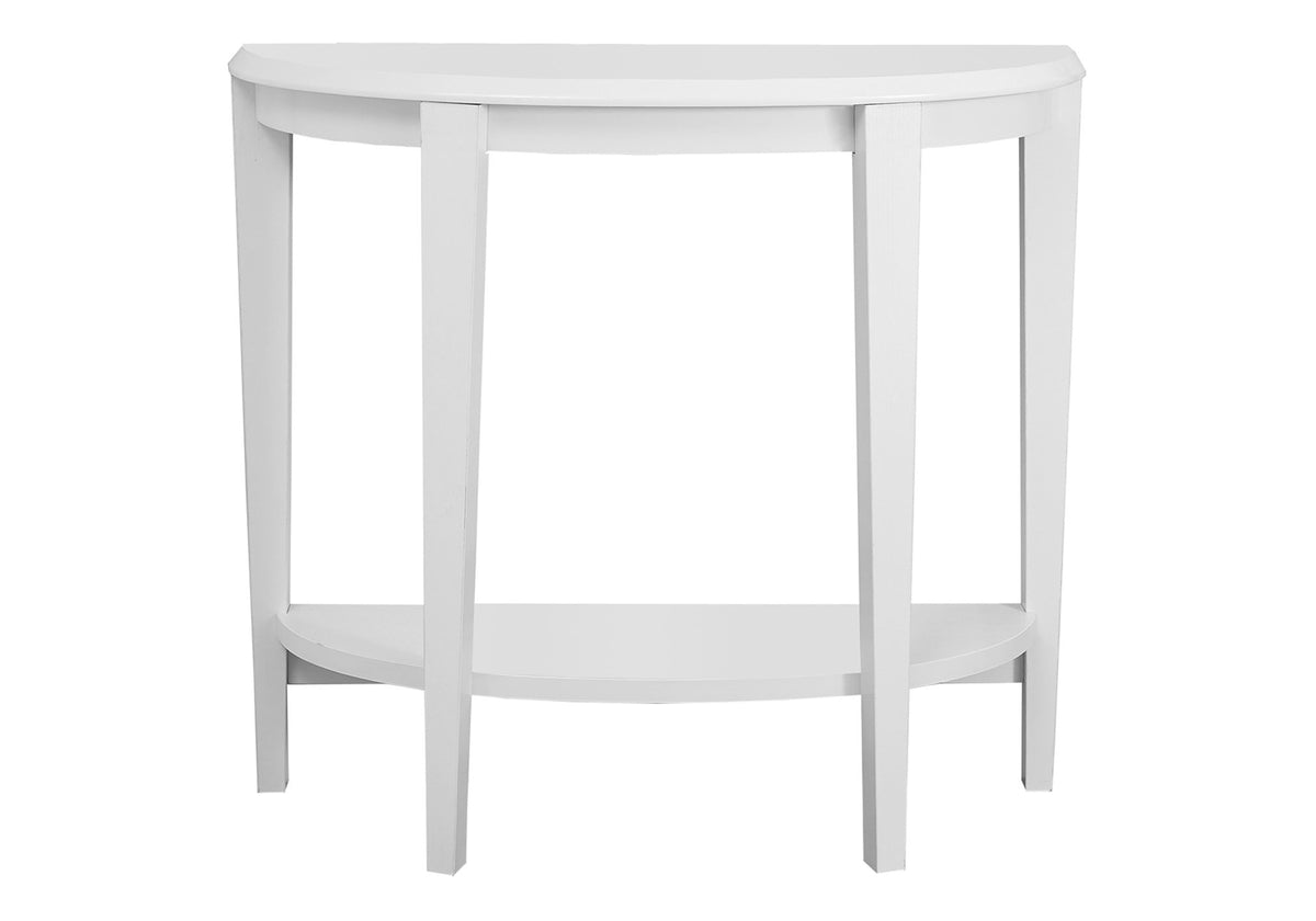 Accent Table, Console, Entryway, Narrow, Sofa, Living Room, Bedroom, White Laminate, Contemporary, Modern