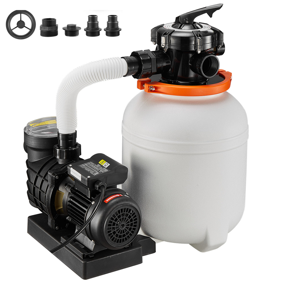 0.5 HP 3000 GPH FlashPure Sand Filter Pump, 12 Inch Swimming Pool Pump, 6X Faster Filtration, Leak-Proof Design, Pre-Loaded Media with Timer, Filtration & Clarity, Out of Box Use for Above Ground Pool