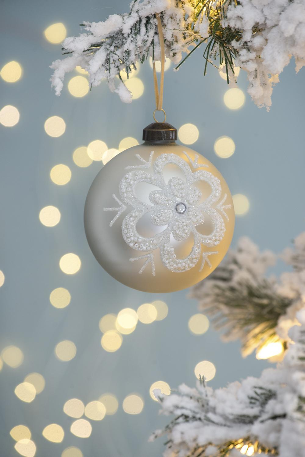 D3.9' Christmas Ball Ornaments, Glass Decorative Hanging Ball Christmas Tree Ornaments for Holiday Party Decorations, Set of 6