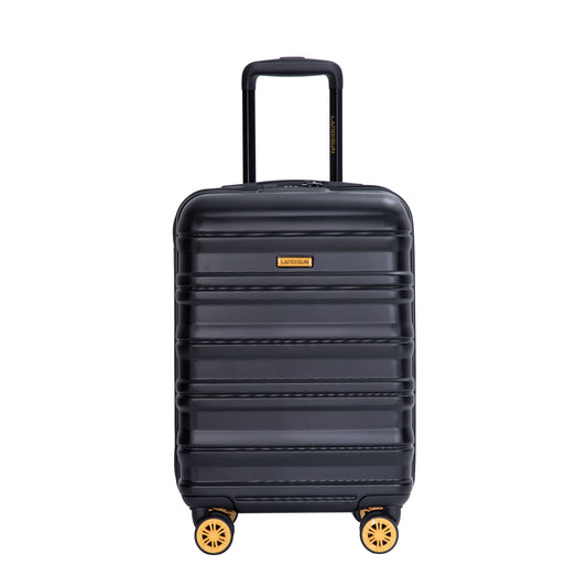 Carry On Luggage  Airline Approved18.5' Carry On Suitcase With TSA Approved Carry On Luggage With Wheels Carry on Bag Hard Shell Suitcases, BLACK