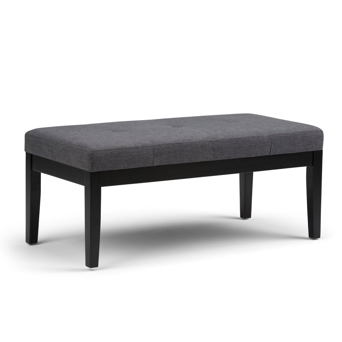 Lacey - Tufted Ottoman Bench - Slate Grey