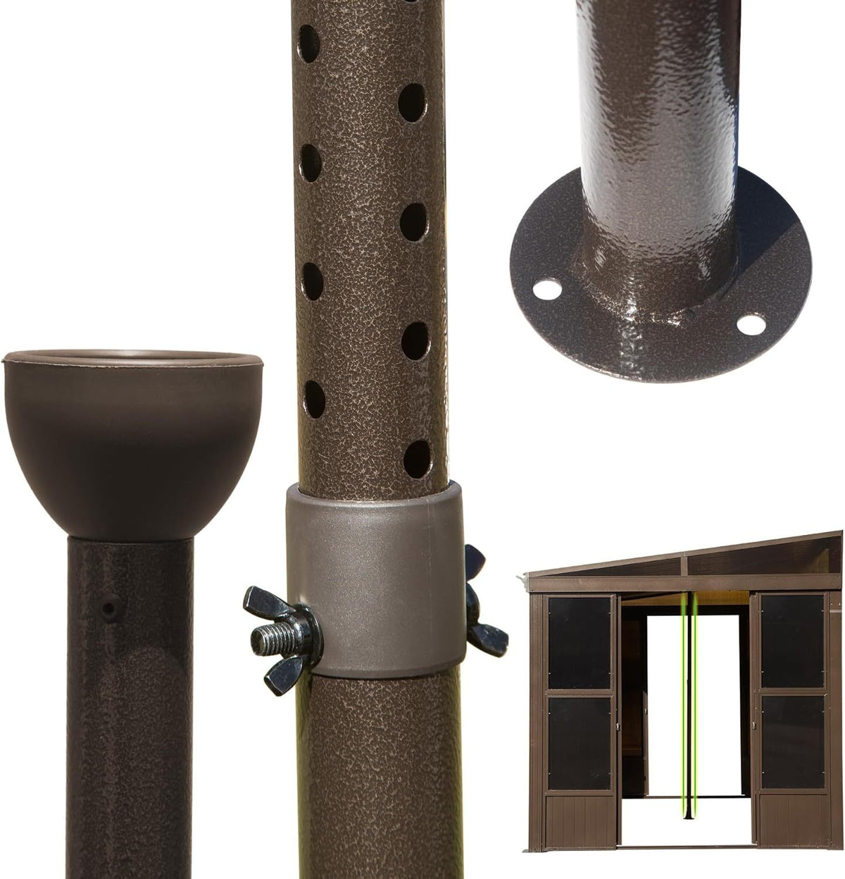 Universal Support Post, Gazebo Accessories for Stability, Reinforced Support Post for All Domi Sunroom & Lean-to-Gazebo & Pergola