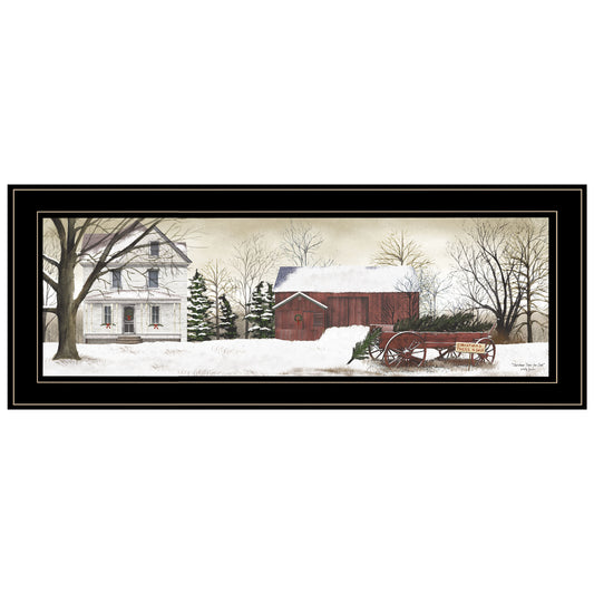 'Christmas Trees for Sale' By Billy Jacobs, Ready to Hang Framed Print, Black Frame