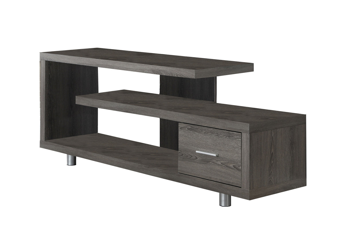 Tv Stand, 60 Inch, Console, Media Entertainment Center, Storage Cabinet, Living Room, Bedroom, Brown Laminate, Contemporary, Modern