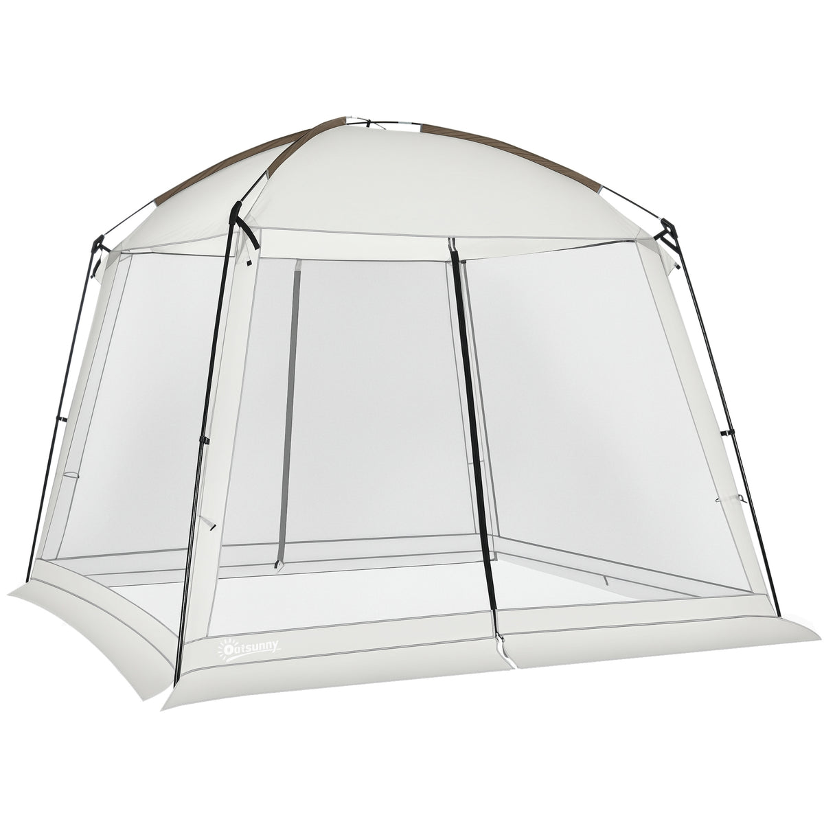 Outsunny 10' x 10' Screen House Room, UV50+ Screen Tent with 2 Doors and Carry Bag, Easy Setup, for Patios Outdoor Camping Activities