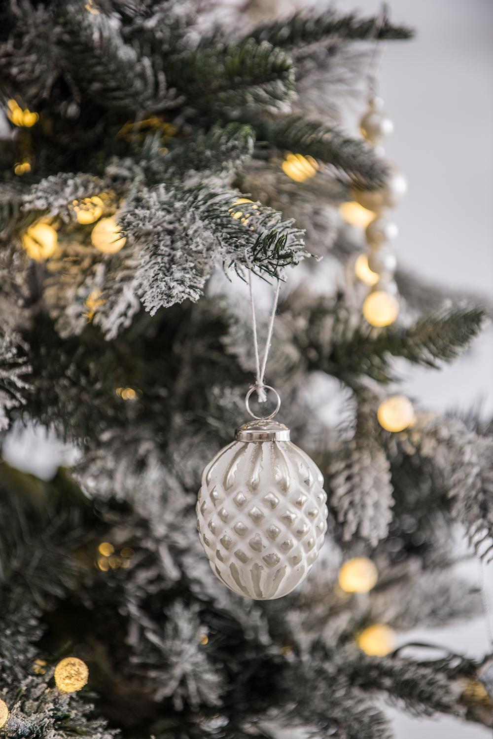 D4x4.2'H Christmas Ball Ornaments, Glass Decorative Hanging Ball Christmas Tree Ornaments for Holiday Party Decorations, Set of 12