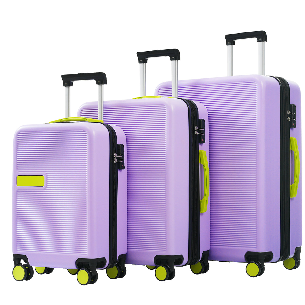 Hardshell Luggage Sets 3 pcs Contrast Color Suitcase with Spinner Wheels and TSA Lock 20' 24' 28' Available