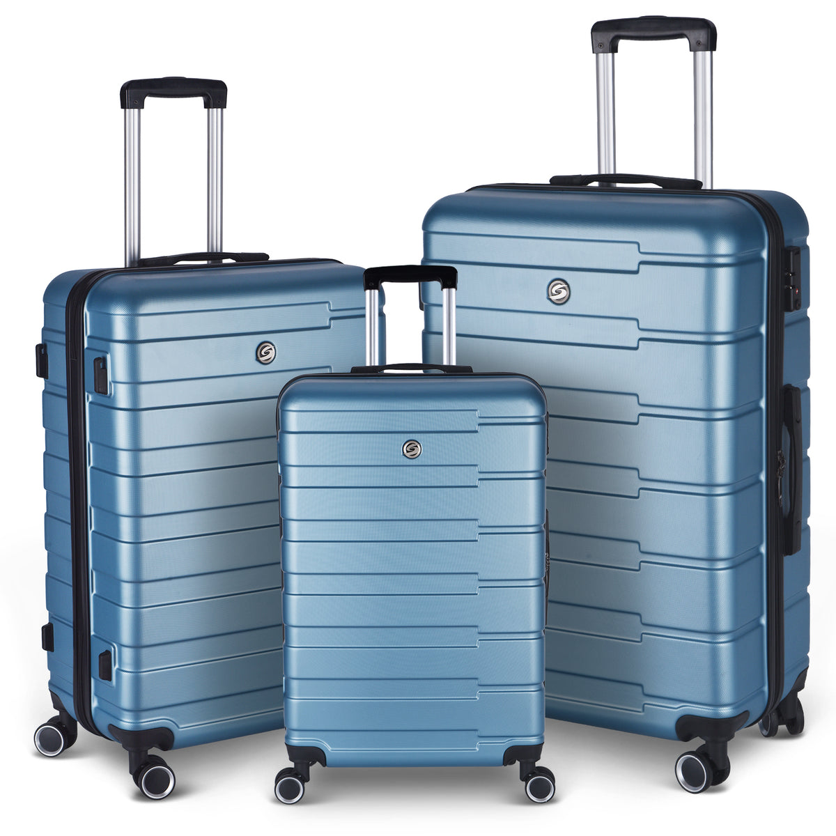 Luggage Suitcase 3 Piece Sets Hardside Carry-on luggage with Spinner Wheels 20'/24'/28'