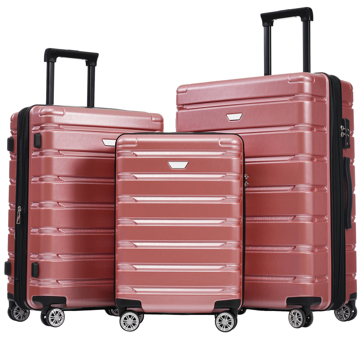 3 Piece Luggage Set Suitcase Set, Lightweight Durable Suitcase with Wheels and TSA Lock, Expandable Travel Family Luggage for Men Women 20' 24' 27'