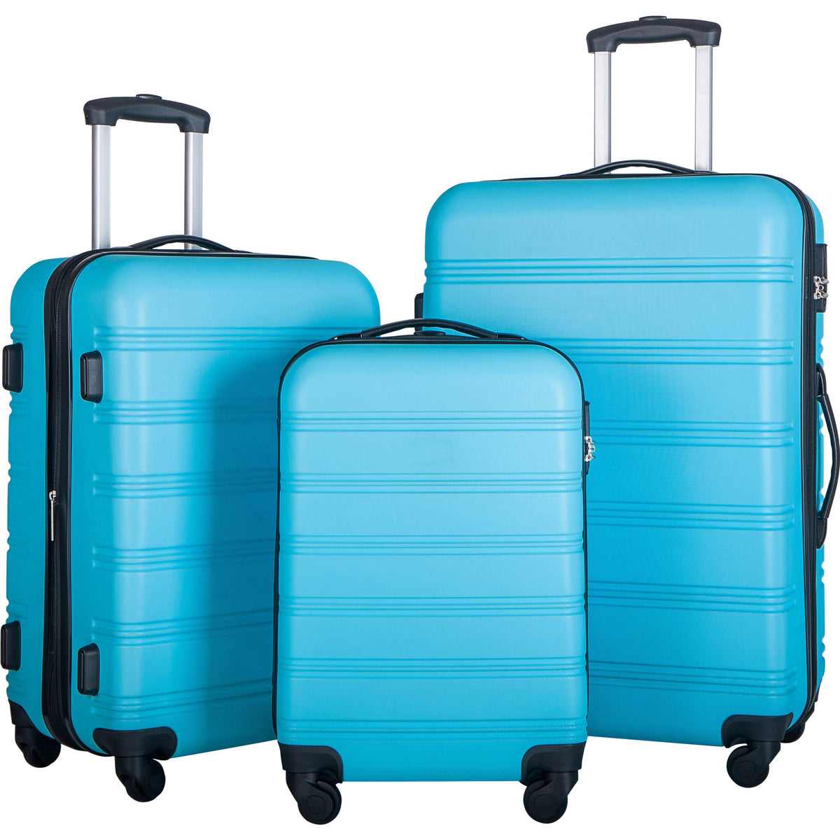 3 Piece Luggage Sets Hardside Spinner Suitcase with TSA Lock 20' 24' 28' Available