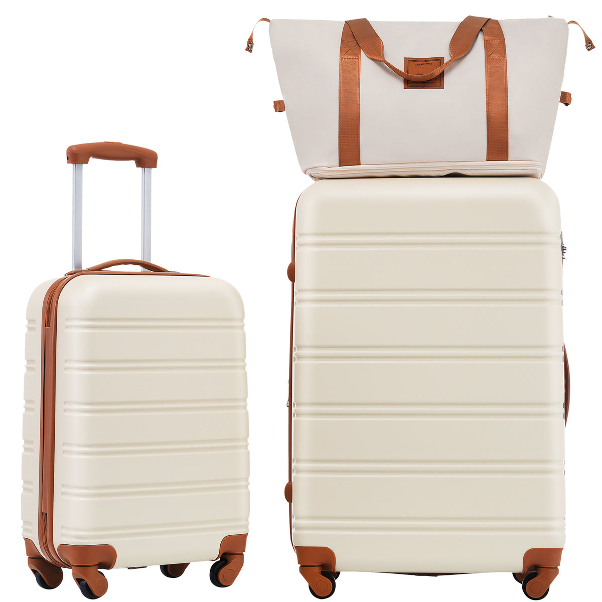 Hardshell Luggage Sets 2Pcs + Bag Spinner Suitcase with TSA Lock Lightweight 20' + 28'