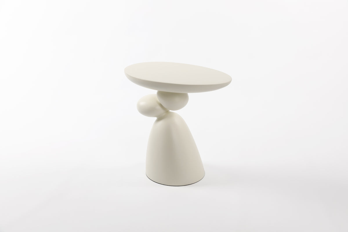 Lucky Stone End Table, Fiberglass Side Table, Modern Minimalist Corner Table, Coffee table with Decoration,  Home Decor for Living Room, Bedroom, Guestroom