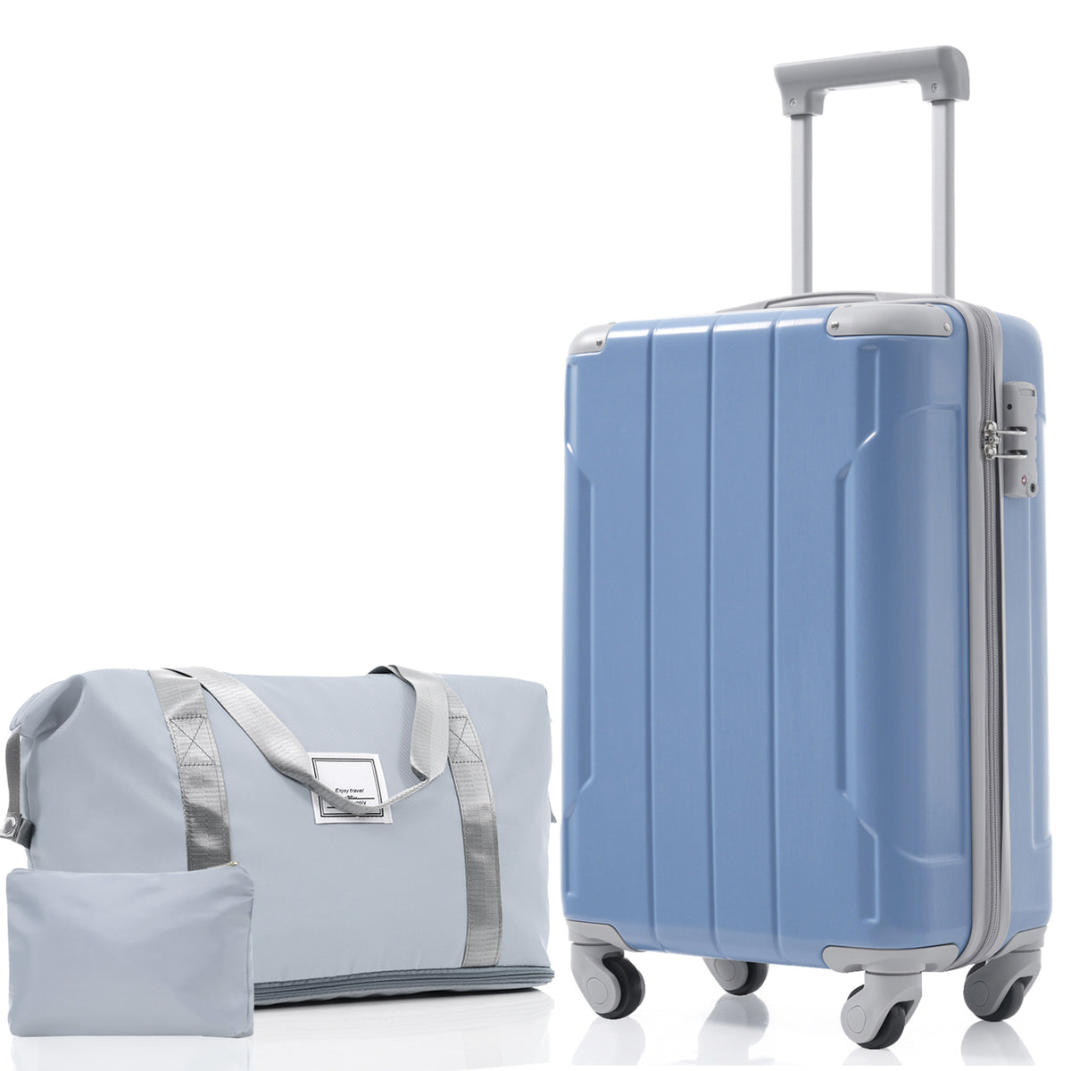 20 Inch Carry On Luggage Set 3 Piece with Spinner Wheels, Lightweight Hardshell ABS Suitcase for Weedend Getaways, Business Travel