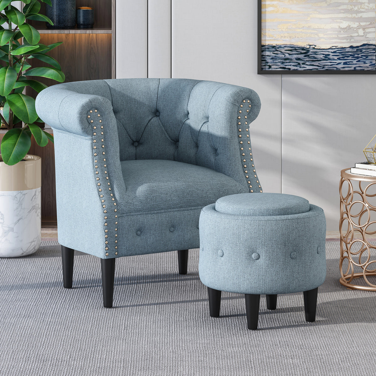 Chair+Ottoman