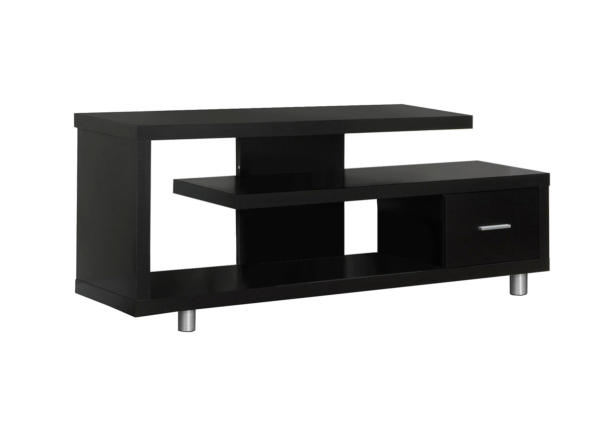 Tv Stand, 60 Inch, Console, Media Entertainment Center, Storage Cabinet, Living Room, Bedroom, Brown Laminate, Contemporary, Modern