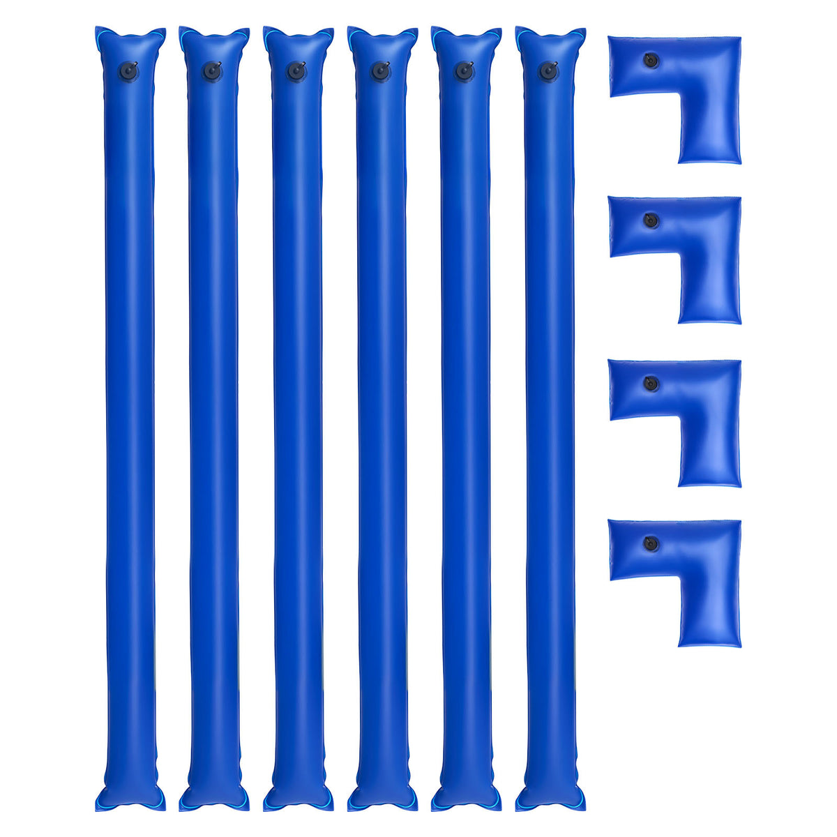 26 Gauge 6Pack 4ft Single Chamber Pool Cover Water Bags with 4 Corner Water Tube