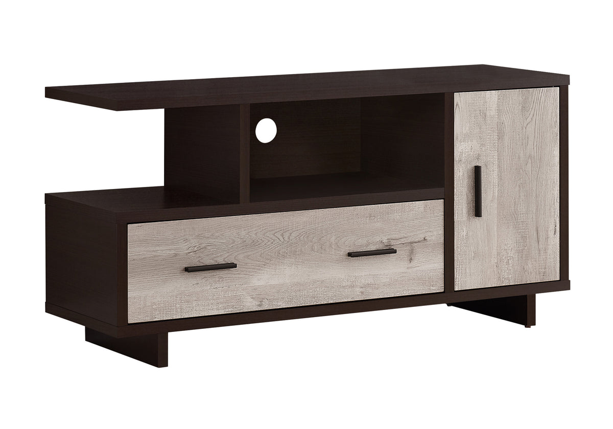 Tv Stand, 48 Inch, Console, Media Entertainment Center, Storage Cabinet, Drawers, Living Room, Bedroom, Brown Laminate, Contemporary, Modern