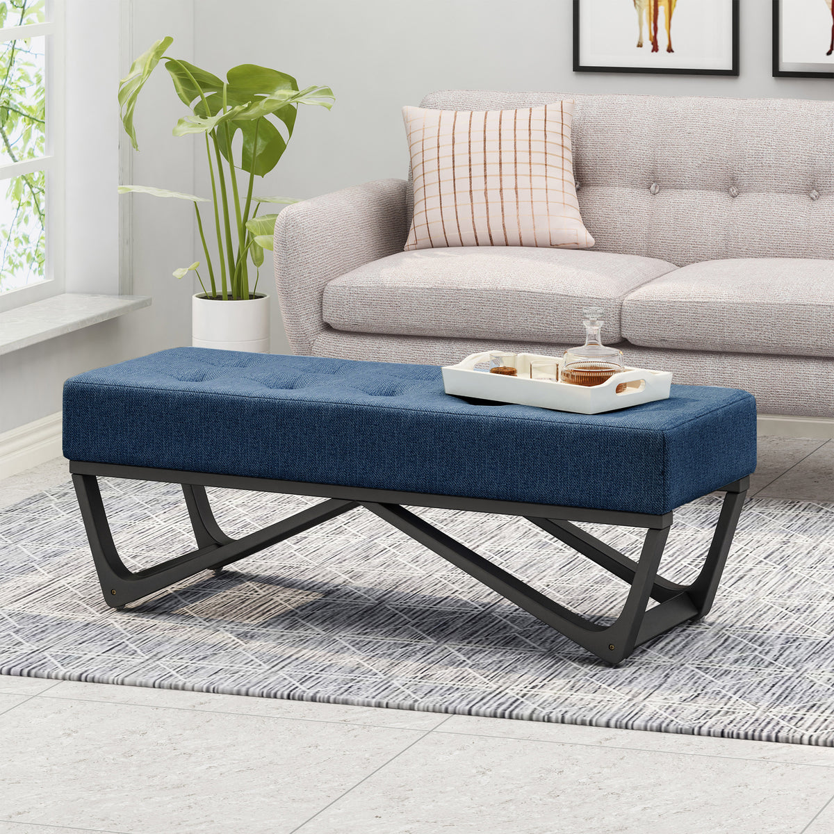 Navy blue Ottoman