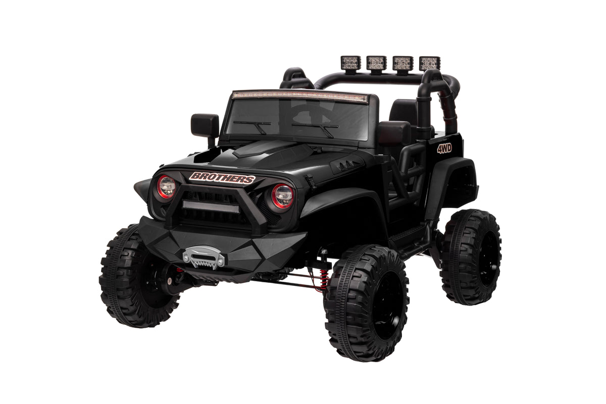 24V 9Ah Ride on Toy for Big Kids, 2-Seater Powered Ride-on Truck Car with Remote,black