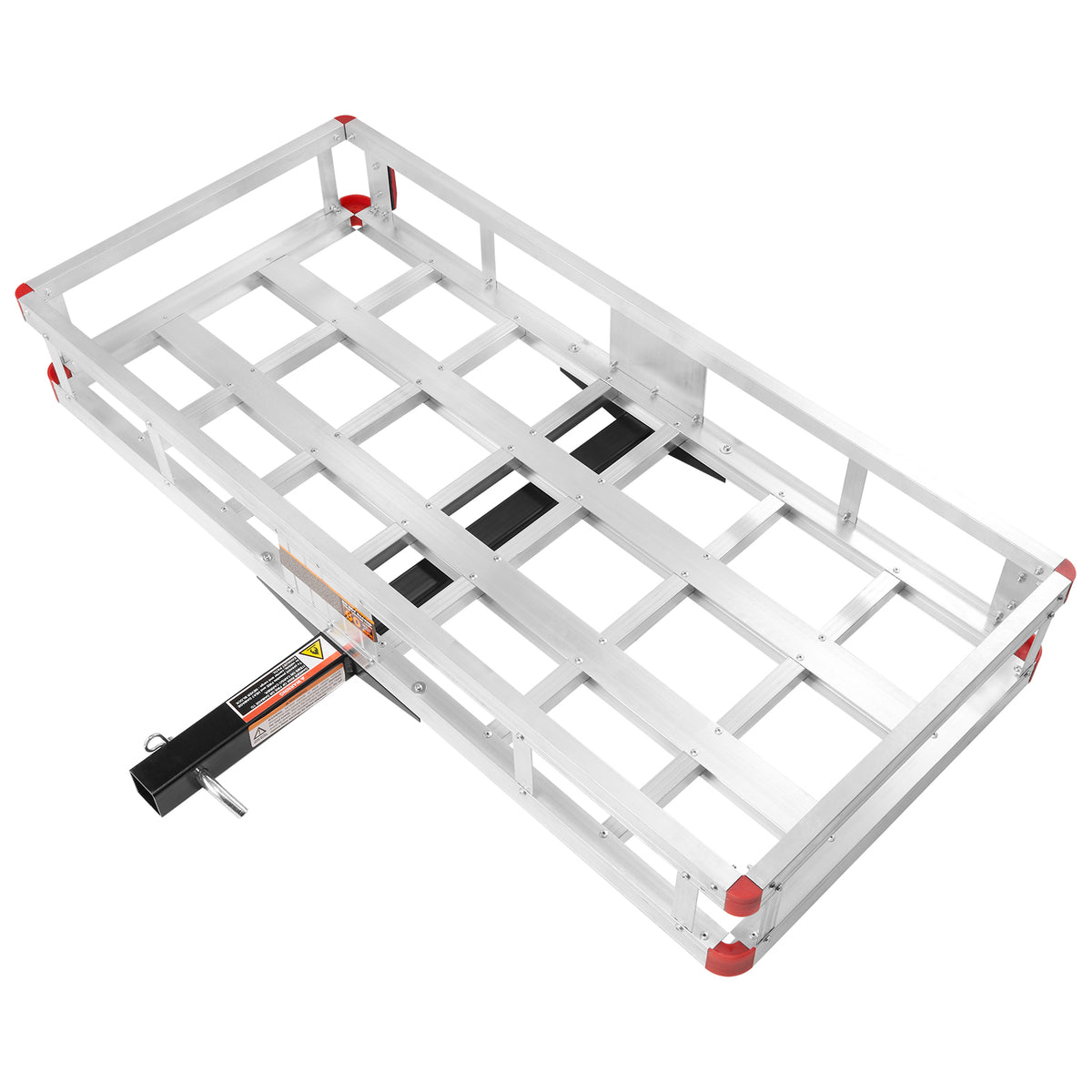 49.4 x 22.4 x 7.1 in Hitch Cargo Carrier, 500lbs Loading Capacity Trailer Hitch Mounted Cargo Basket, Rust-proof Aluminum Luggage Carrier Rack Fits 2' Hitch Receiver for SUV Truck Pickup Camping