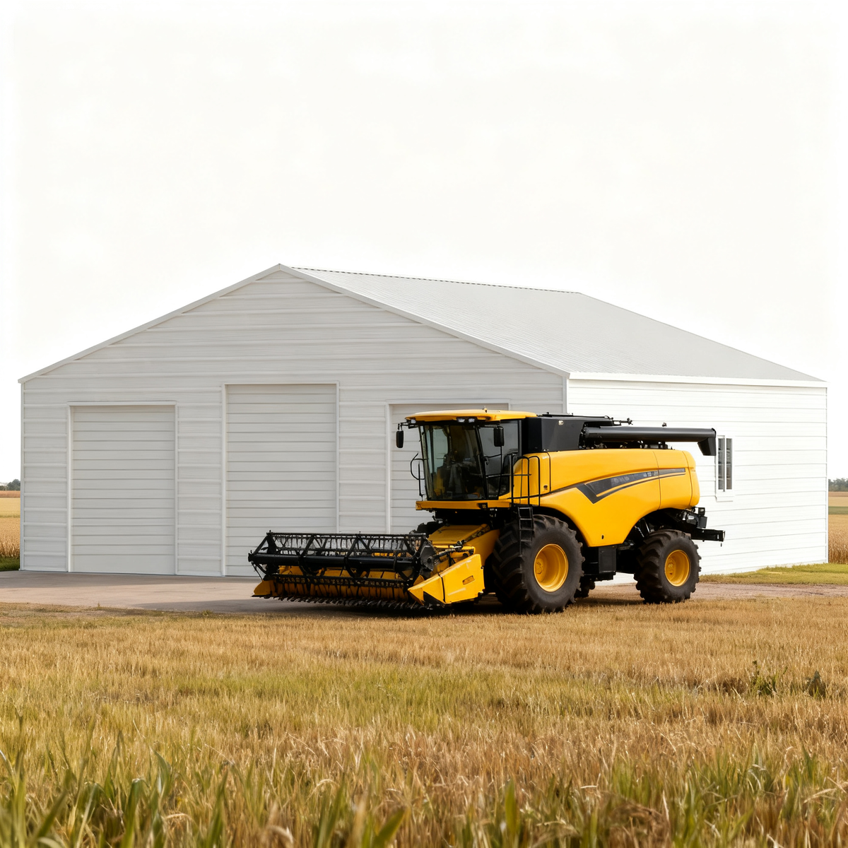39FT x 39FT Metal Barn – Heavy-Duty Steel Building with 3 Rolling Doors Metal Garage Storage Shed - The customer must have unloading capabilities, such as a forklift or crane