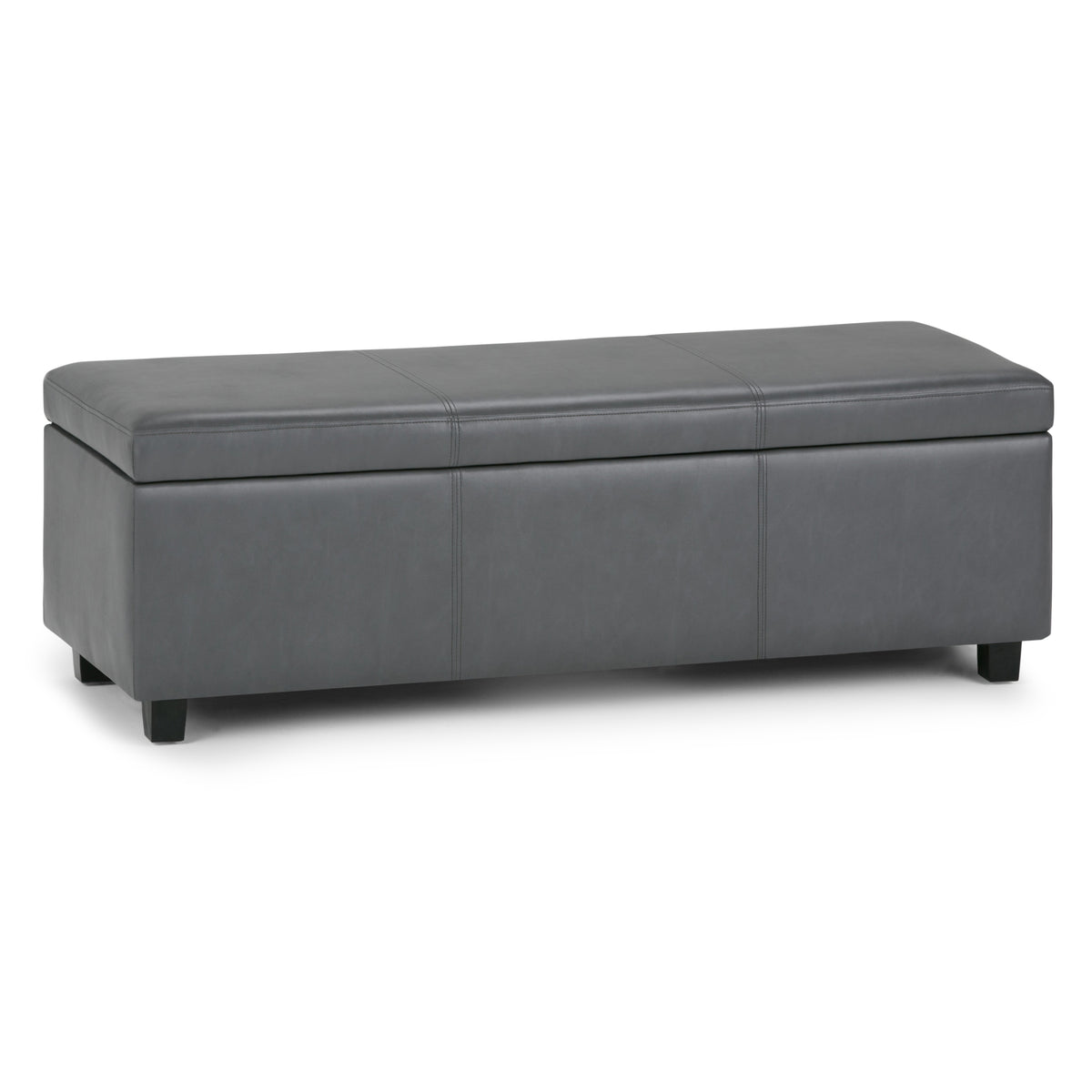 Avalon - Storage Ottoman Bench - Stone Grey