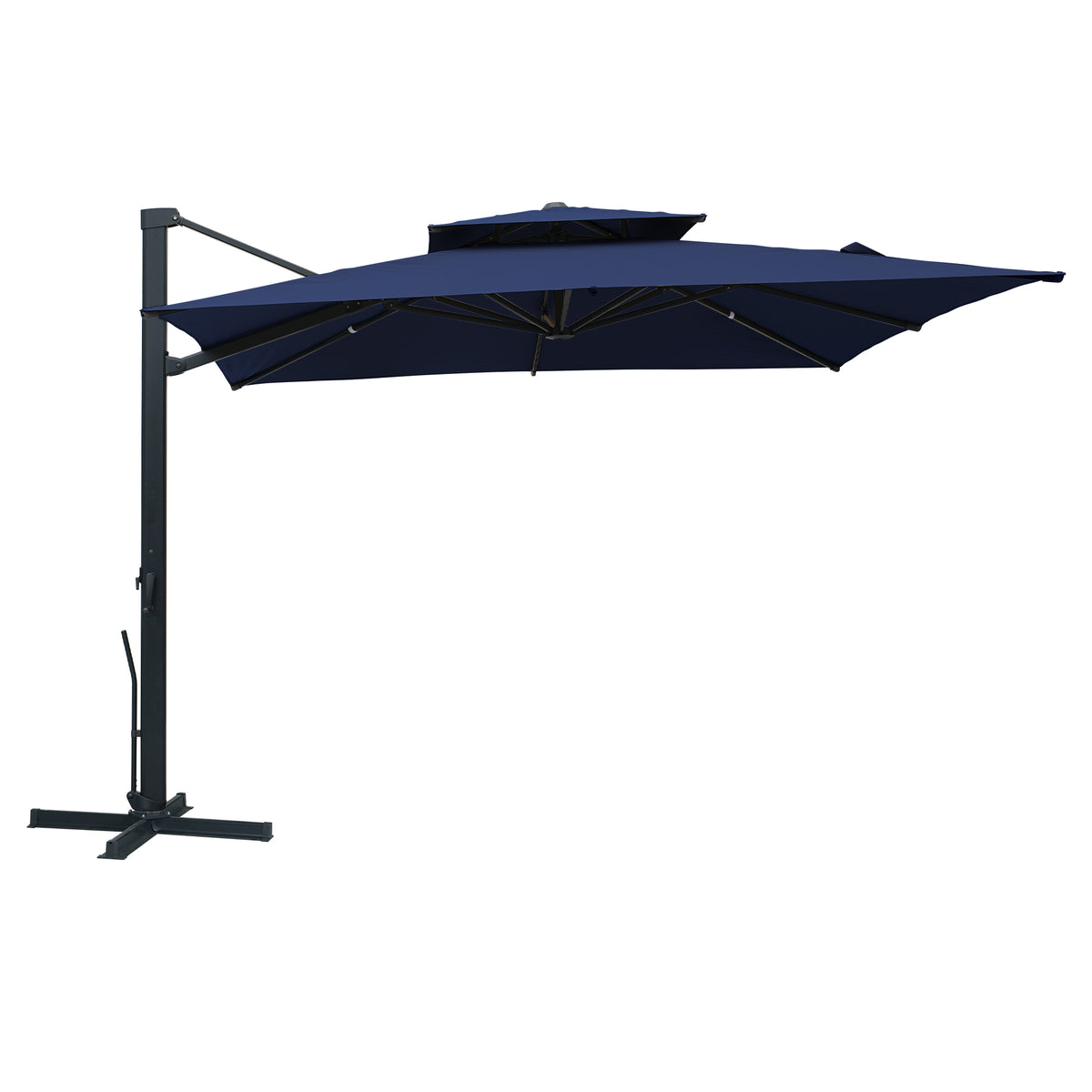 3*3M Double Top Bright Shade Umbrella(Navy Blue)