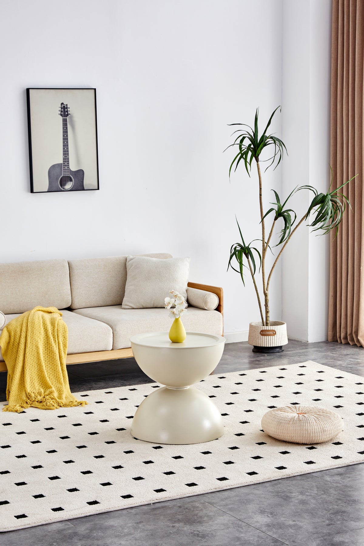 MILK WHITE coffee round tables with STORGE MOVABLE TABLE TOP MULTIFUNCTIONAL END SIDE TABLE