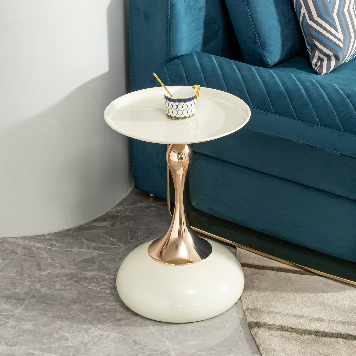 small round side table for small space ,Cocktail Table,,Living Room Small Coffee Table, white end table