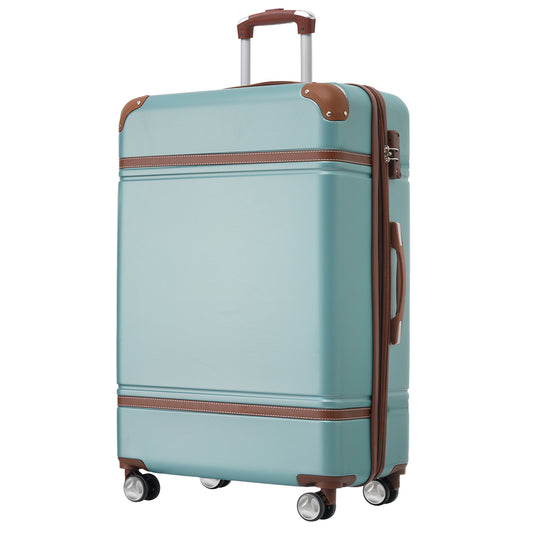 Hardshell Luggage with TSA lock , 28' Expandable Lightweight Suitcase with Spinner Wheels, Single Vintage Luggage,Green