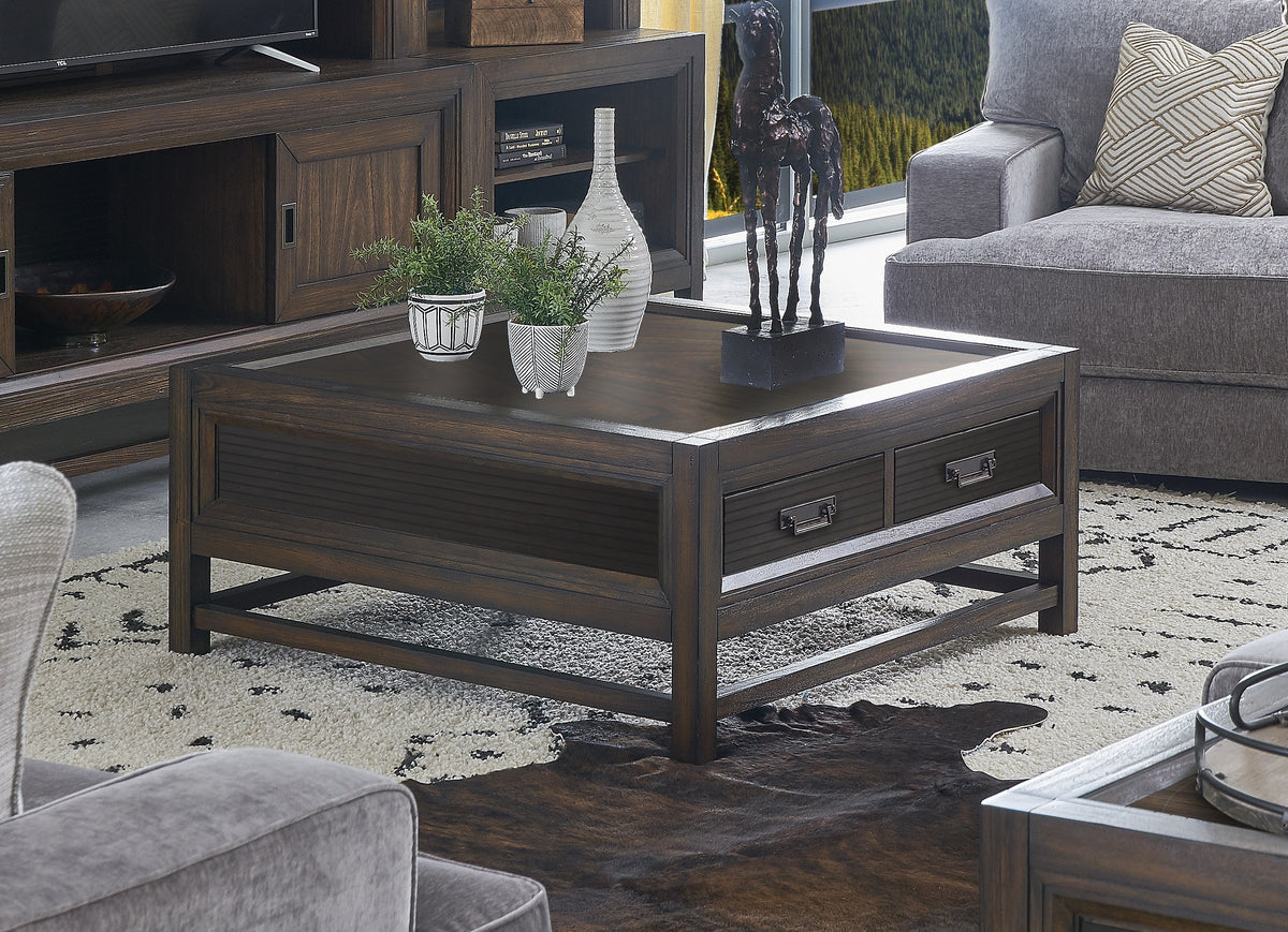 2-drawer Coffee Table, No Assembly Required, Two-Tone Finish