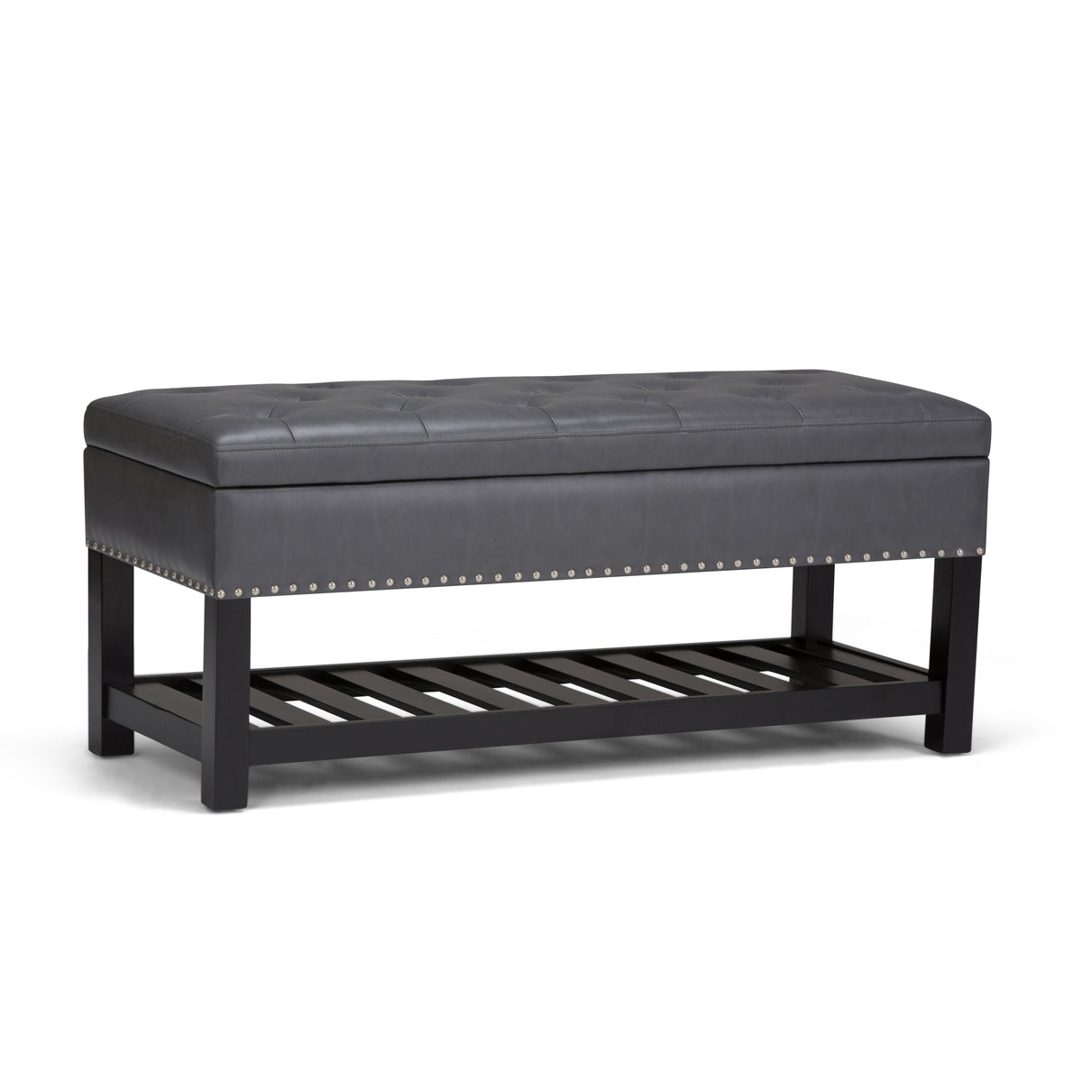 Lomond - Storage Ottoman Bench - Stone Grey