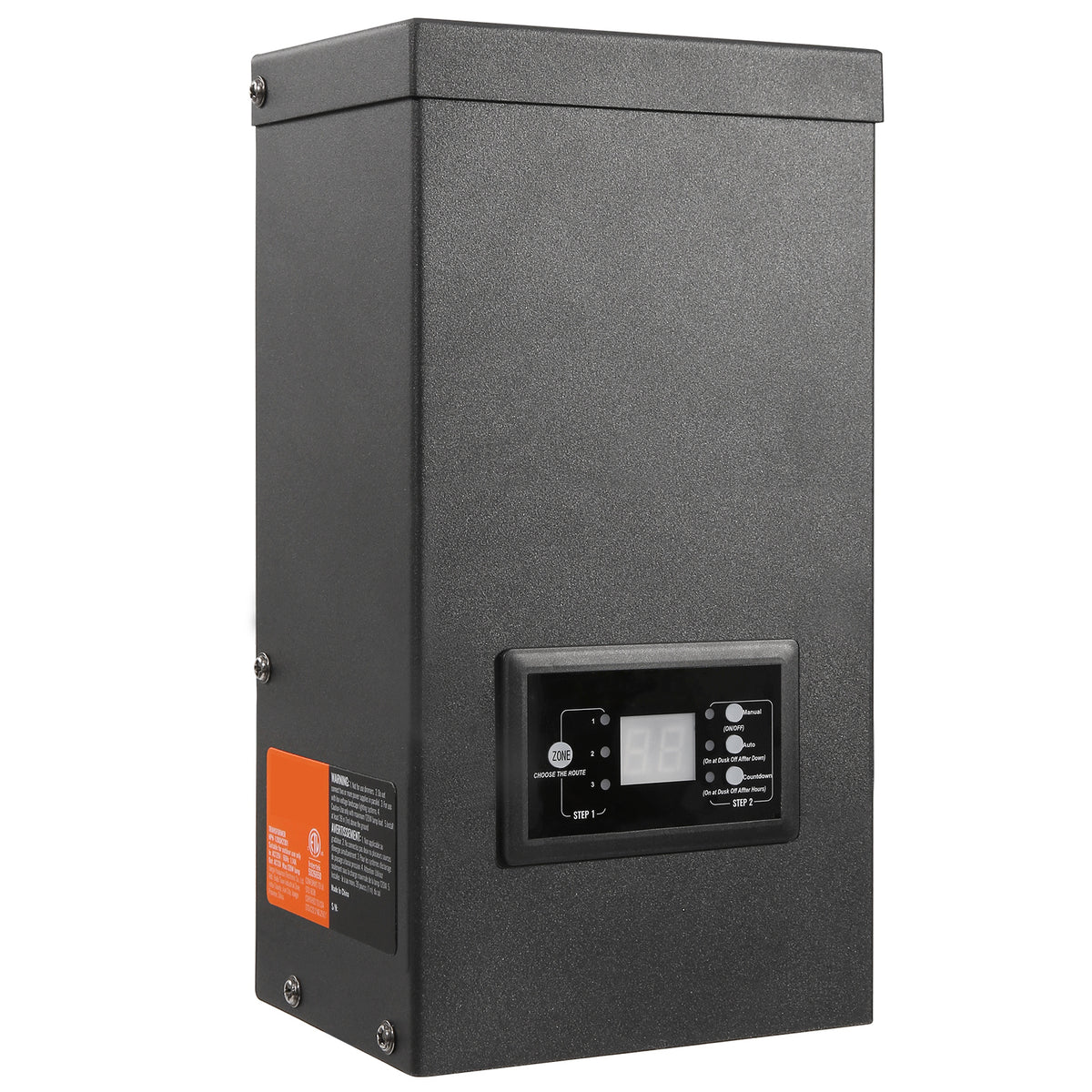600W Low Voltage Landscape Transformer with Timer and Photocell Sensor, Waterproof Landscape Lighting Transformer, 120V AC to 12V/14V AC for Outdoor, Spotlight, Pathway Light, Pool light, ETL