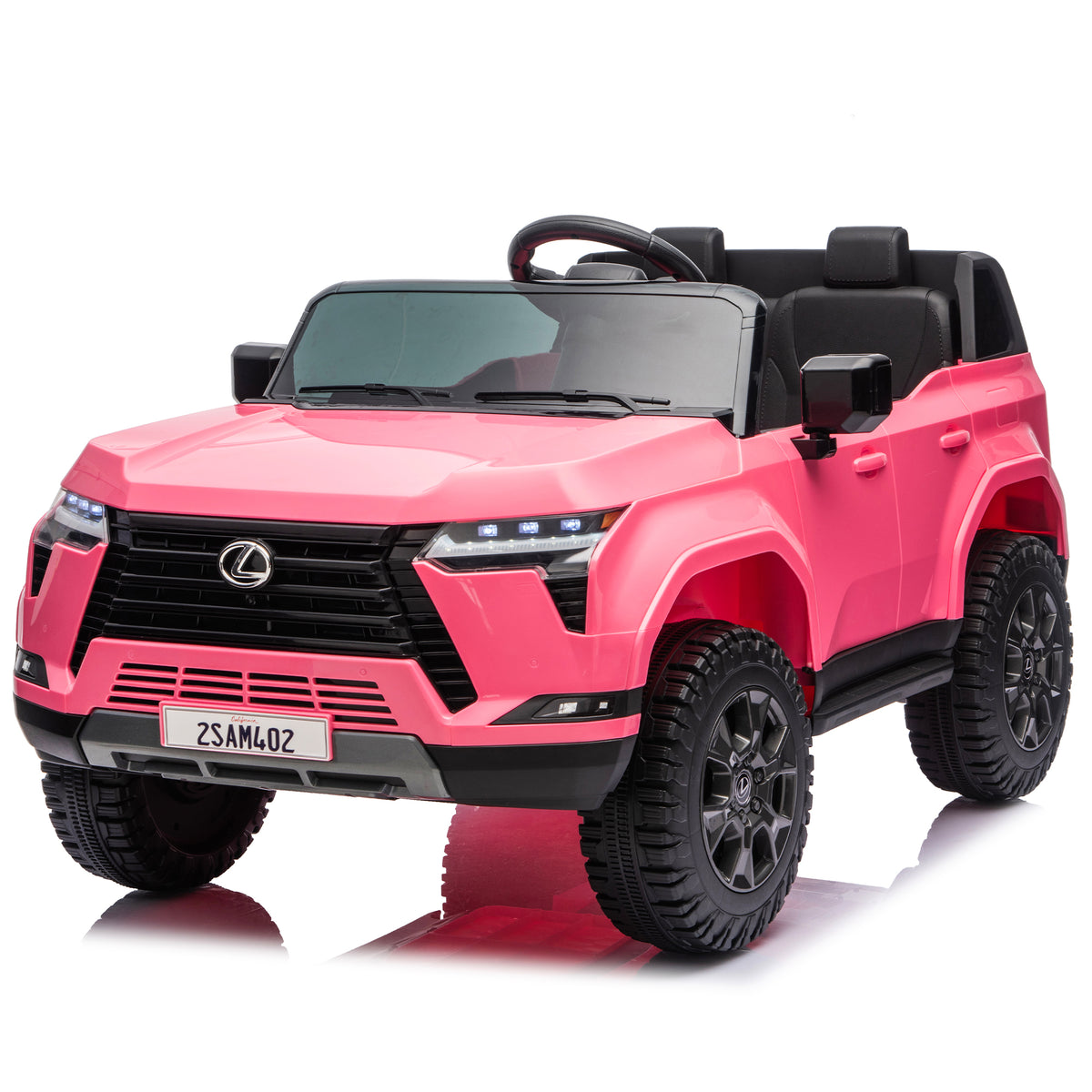 Lexus GX550 24V 2-Seater Kids Ride On Car W/ PC 2.4G, High Chassis and Anti-Slip Grip wheels, Four-wheel Suspension, LED light, Bluetooth&MP3 Music, Speed up to 3.73 MPH for Kids Aged 3-6