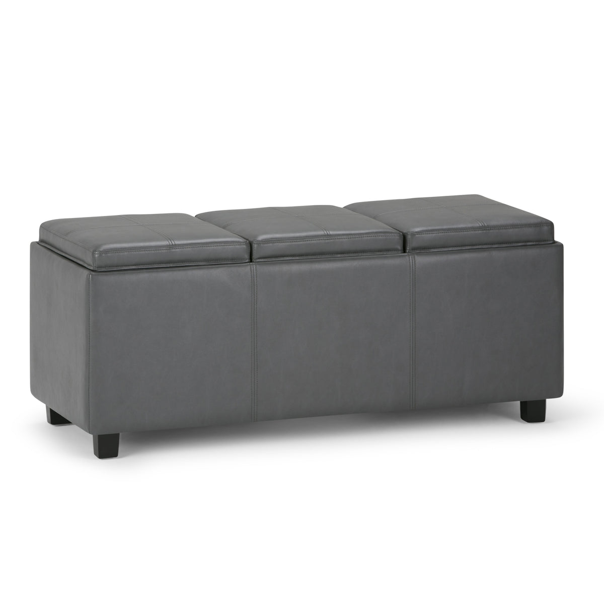 Avalon - Storage Ottoman - Stone Grey