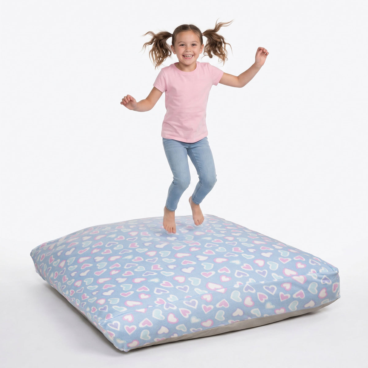 Sensory Landing Pad for Kids & Adult – Crash Mat with Foam Blocks, Removable and washable with Non-Slip Bottom, Fleece Soft Fabric Sensory Pads, Landing Mat for Jumping, Relaxing & Play - 60'x60'