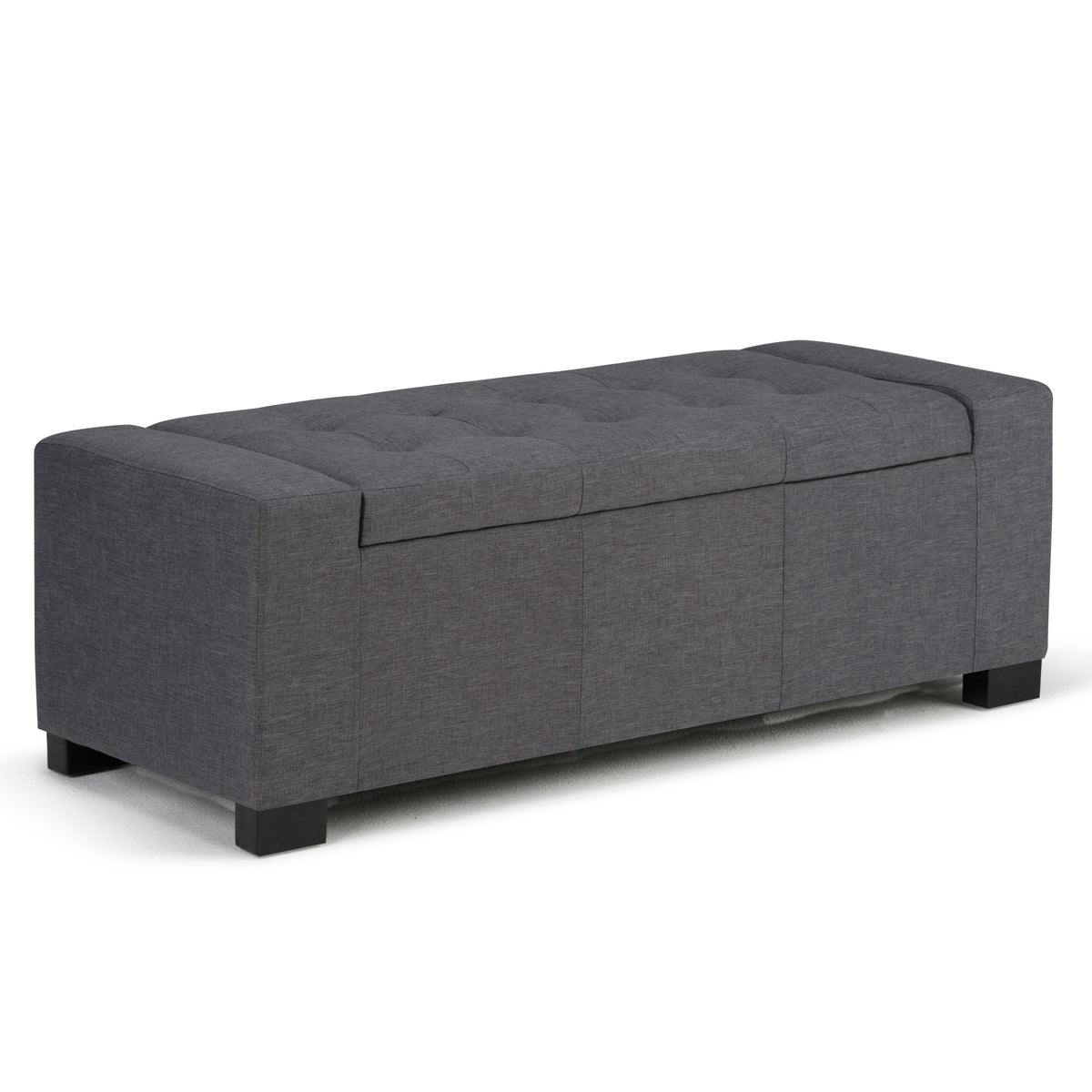 Laredo - Large Storage Ottoman - Slate Grey