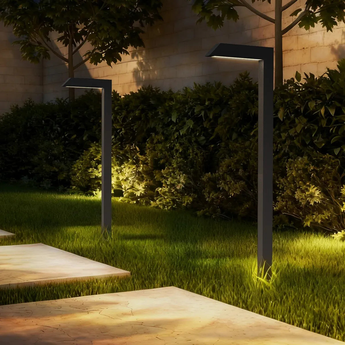 Low Voltage Pathway Lights, 2 Pack Outdoor LED Garden Lights, Modern Cast-Aluminum Landscape Lighting, Waterproof, 150LM 4000K Black for Patio Yard Lawn Walkway Driveway Decor