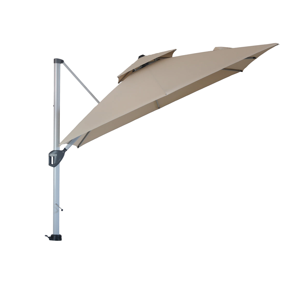 10ft Outdoor Patio Cantilever Square Umbrella with Protective Cover